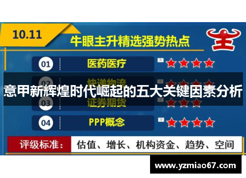 意甲新辉煌时代崛起的五大关键因素分析 意甲新辉煌时代崛起的五大关键因素分析